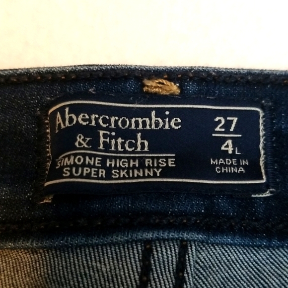 *LAST CHANCE ITEM!*  A & F Simone High-rise Super Skinny Distressed Jeans - Picture 5 of 8